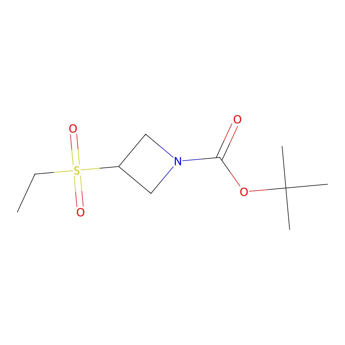 tert-Butyl 3-(ethylsulfonyl)azetidine-1-carboxylate molecular structure, CAS 1820707-97-8