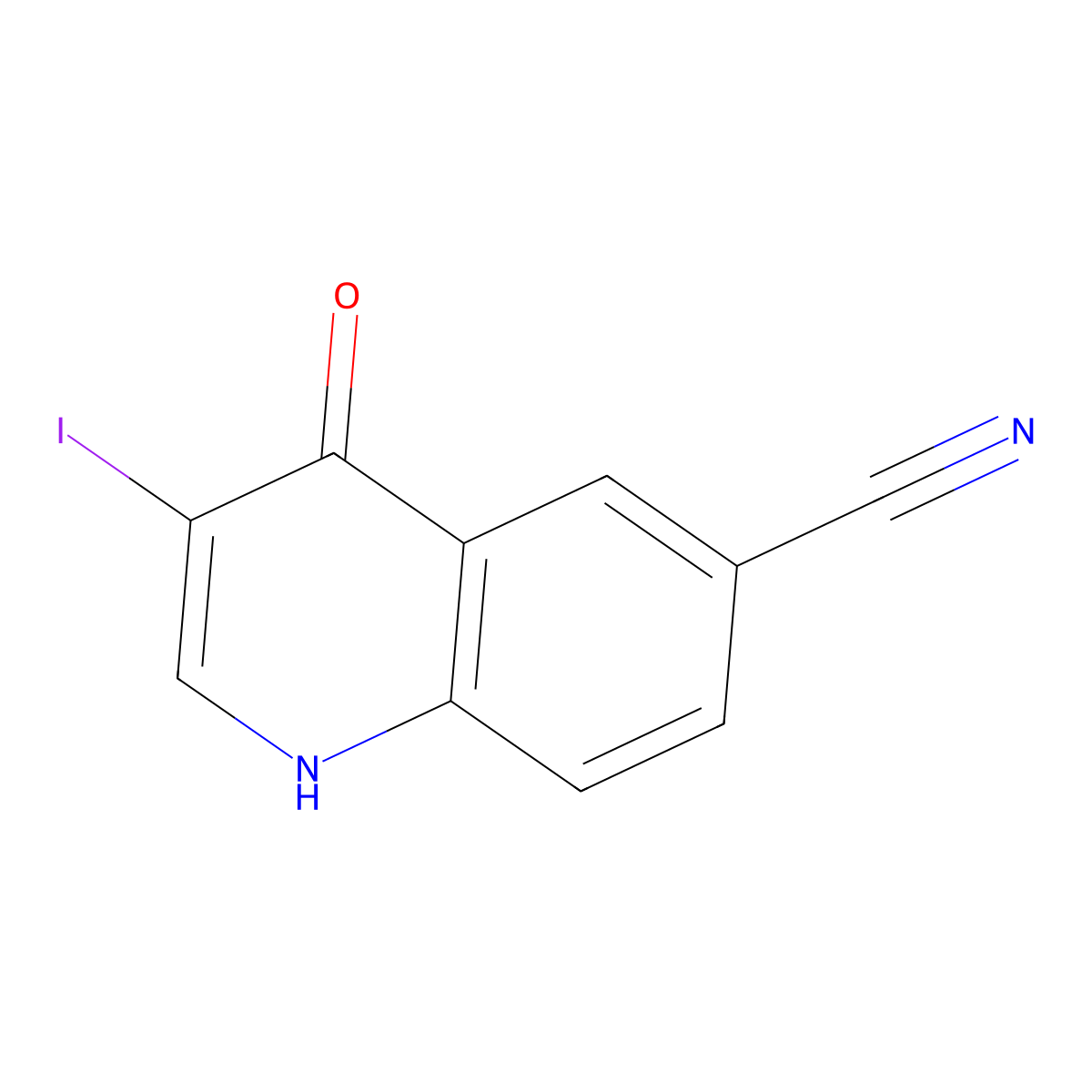 4-Hydroxy-3-iodo-quinoline-6-carbonitrile molecular structure, CAS 1820708-03-9