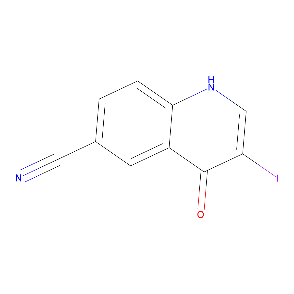 4-Hydroxy-3-iodo-quinoline-6-carbonitrile molecular structure, CAS 1820708-03-9