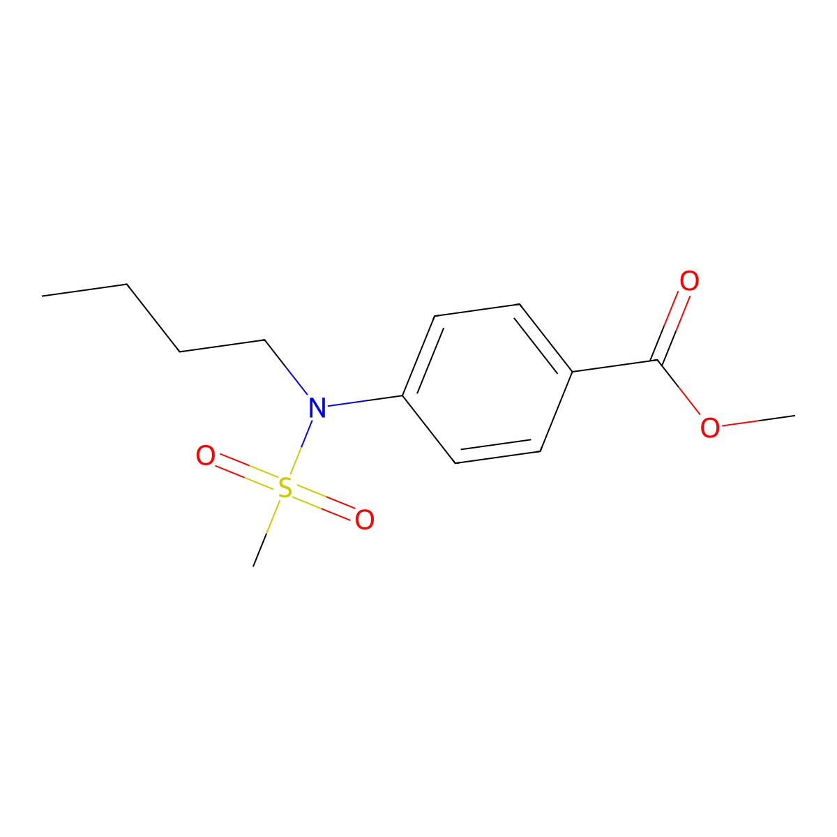 Methyl 4-(N-butylmethylsulfonamido)benzoate molecular structure, CAS 1820710-57-3