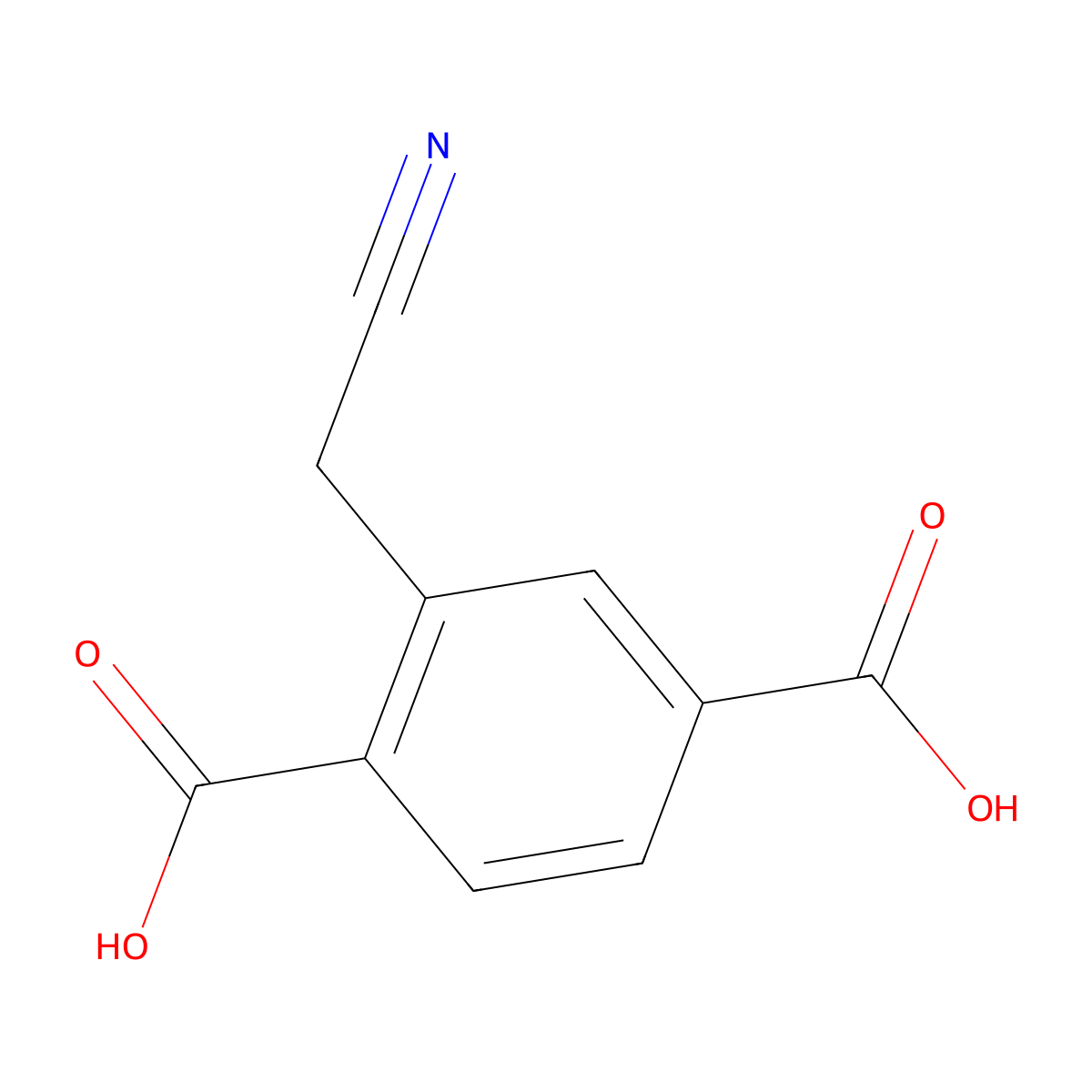 2-(Cyanomethyl)terephthalic acid molecular structure, CAS 1820710-62-0