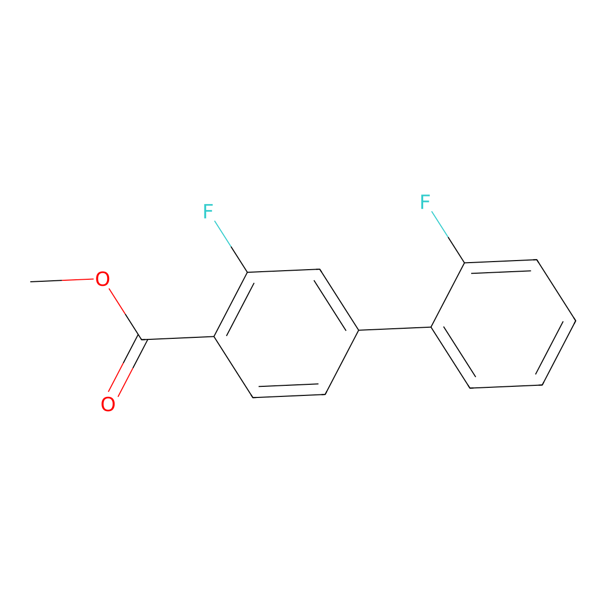 Methyl 2-fluoro-4-(2-fluorophenyl)benzoate molecular structure, CAS 1820710-84-6