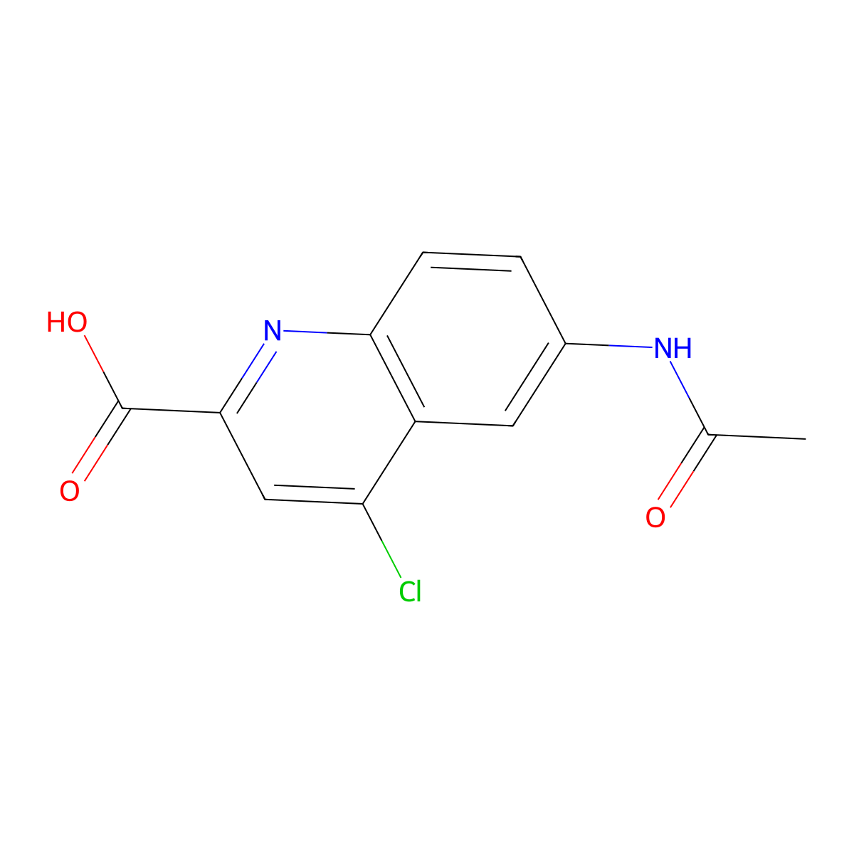 4-Chloro-6-acetamidoquinoline-2-carboxylic acid molecular structure, CAS 1820711-03-2