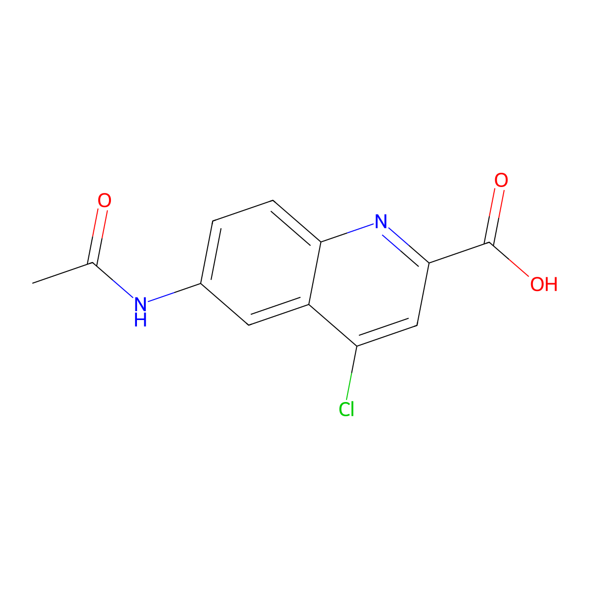4-Chloro-6-acetamidoquinoline-2-carboxylic acid molecular structure, CAS 1820711-03-2