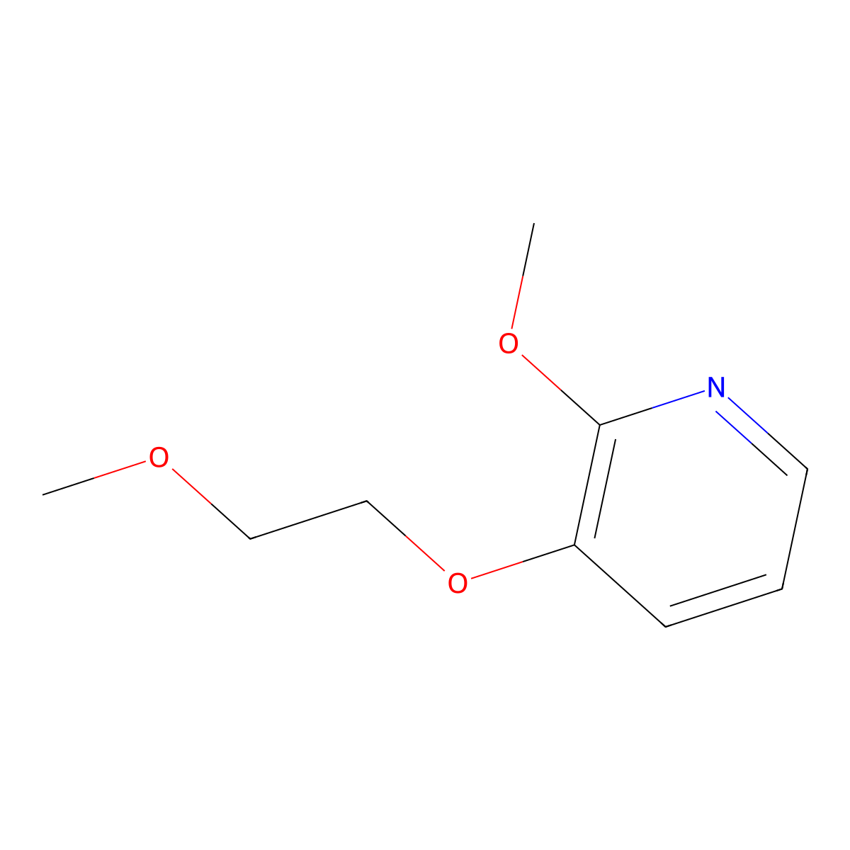 2-Methoxy-3-(2-methoxyethoxy)pyridine molecular structure, CAS 1820711-09-8