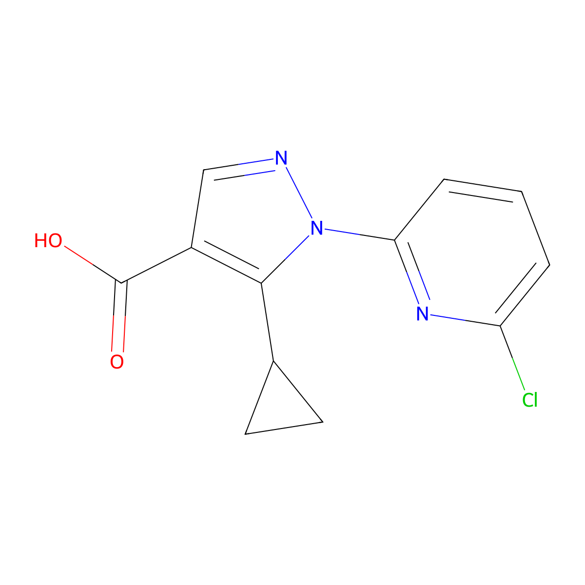 1-(6-Chloropyridin-2-YL)-5-cyclopropylpyrazole-4-carboxylic acid molecular structure, CAS 1820711-13-4