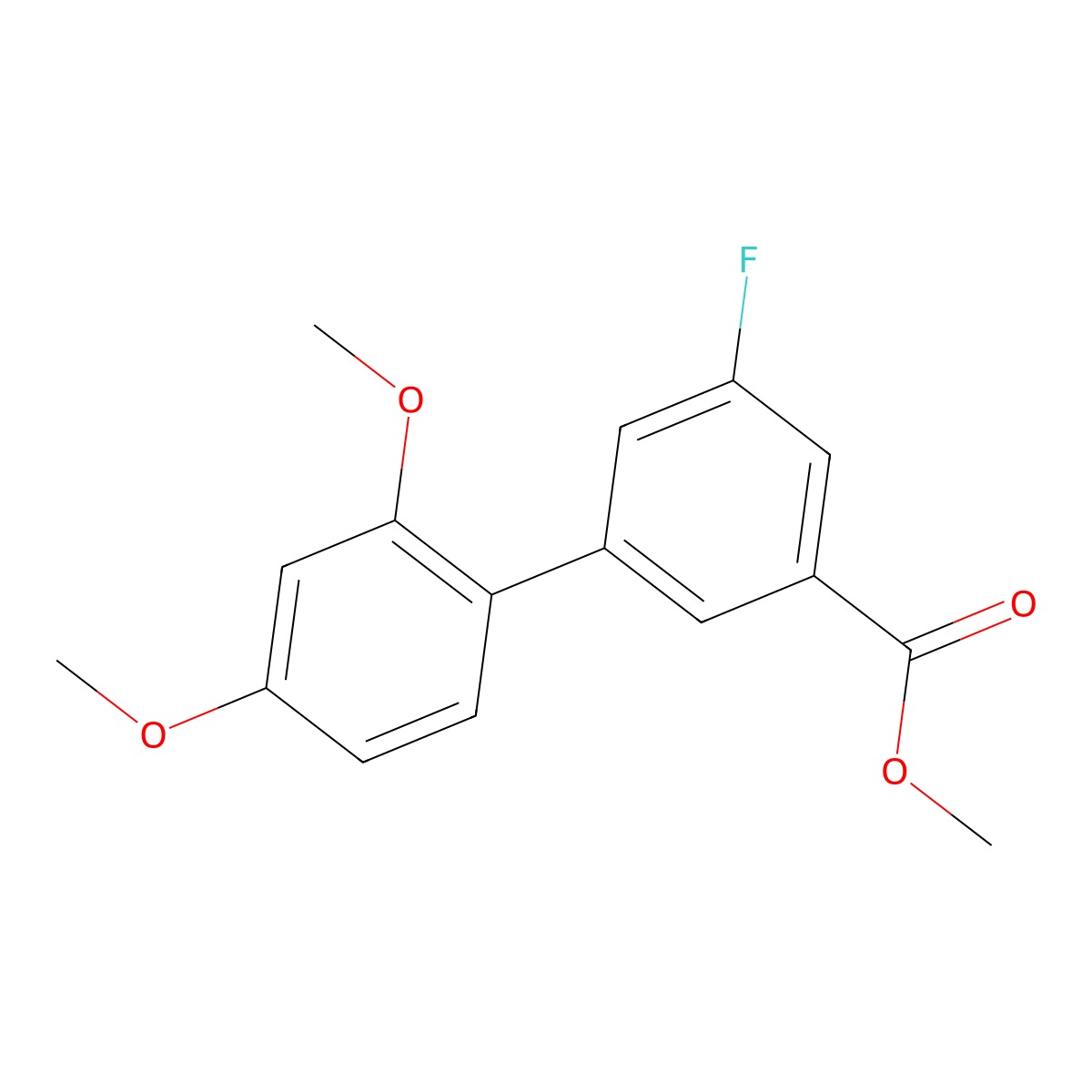 Methyl 3-(2,4-dimethoxyphenyl)-5-fluorobenzoate molecular structure, CAS 1820711-24-7