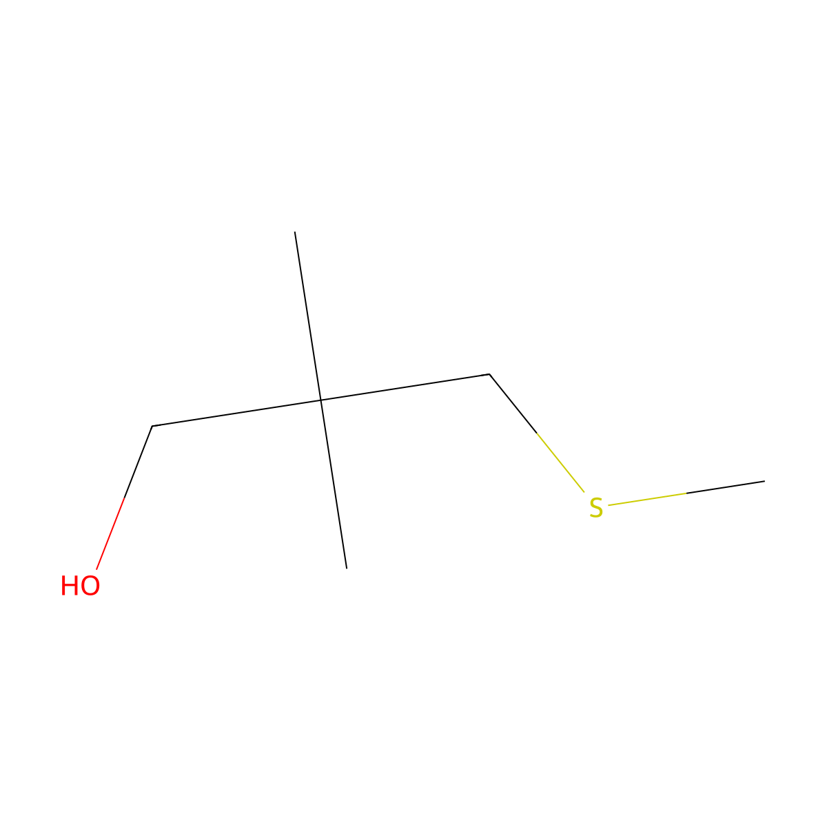 2,2-Dimethyl-3-(methylsulfanyl)propan-1-ol molecular structure, CAS 1820711-71-4