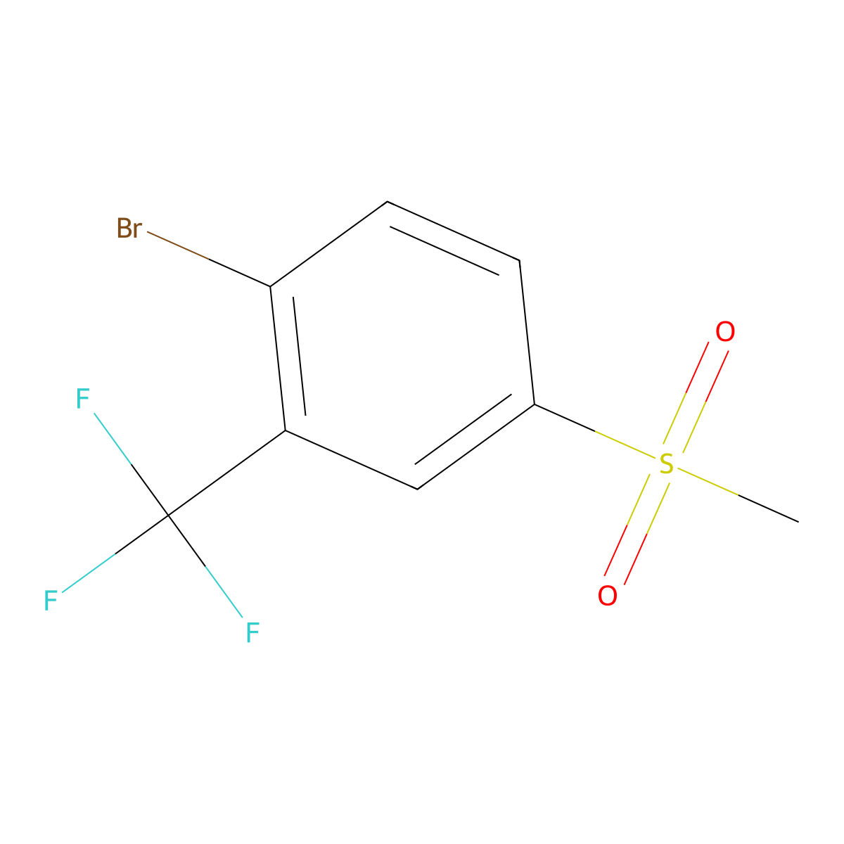 1-Bromo-4-methanesulfonyl-2-(trifluoromethyl)benzene molecular structure, CAS 1820711-75-8