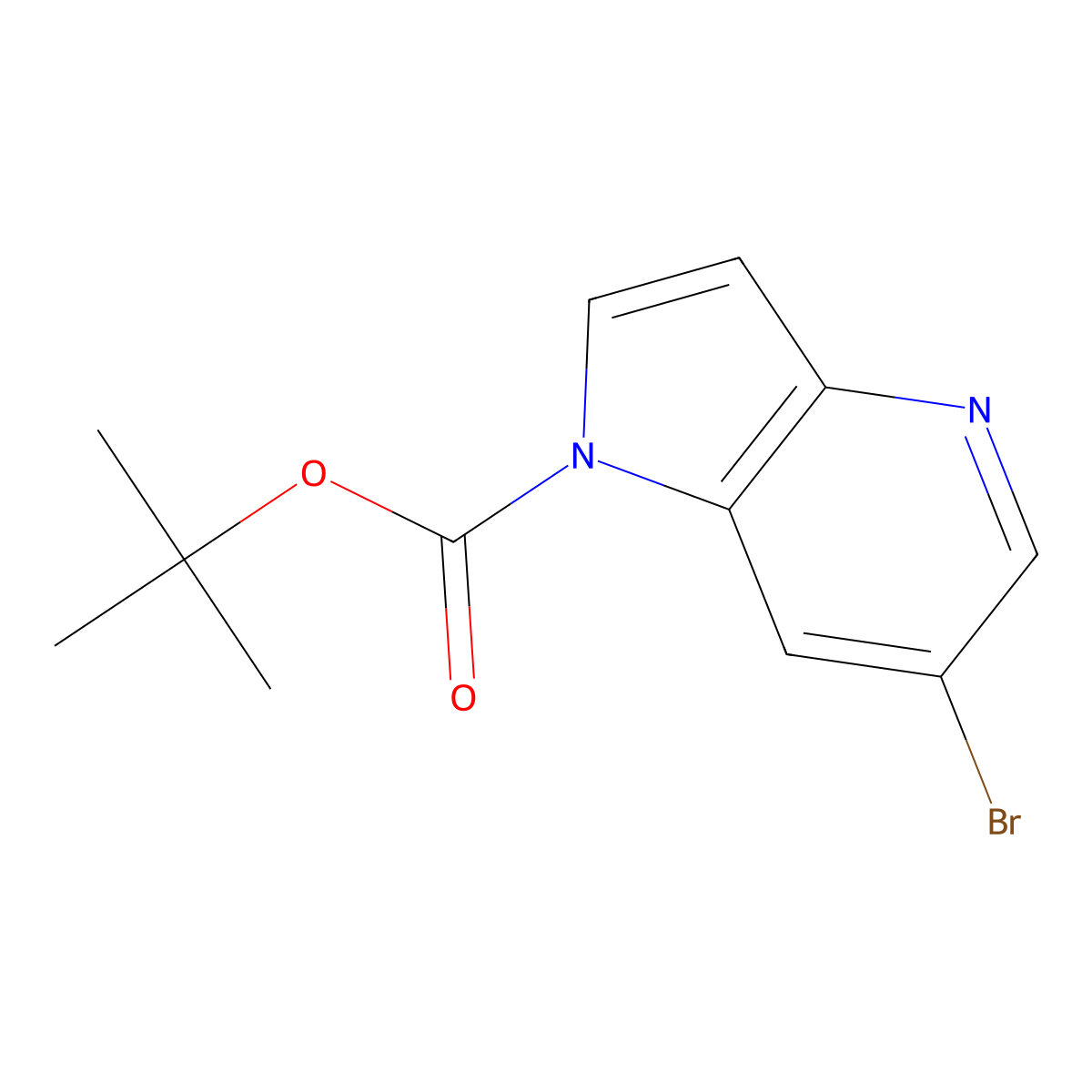 tert-Butyl 6-bromo-1H-pyrrolo[3,2-b]pyridine-1-carboxylate molecular structure, CAS 1820711-82-7