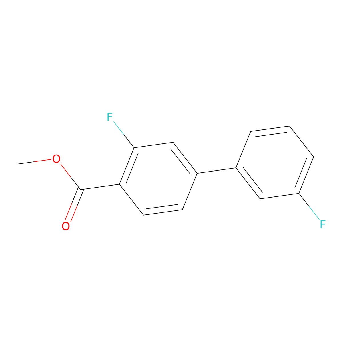 Methyl 2-fluoro-4-(3-fluorophenyl)benzoate molecular structure, CAS 1820711-88-3