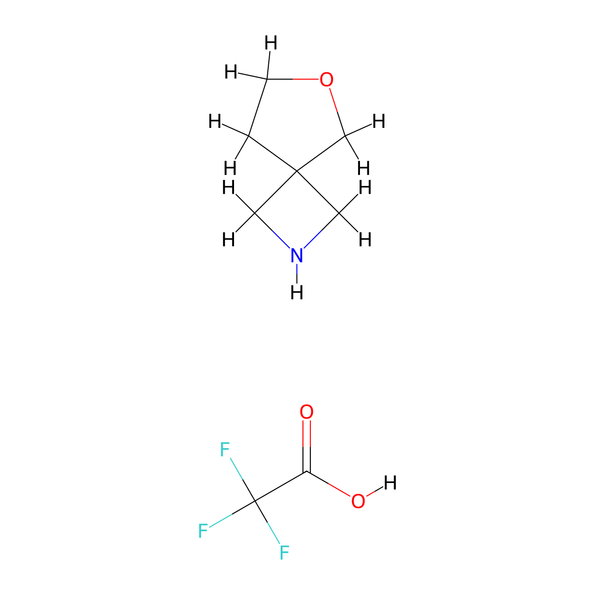 6-Oxa-2-azaspiro[3.4]octane; trifluoroacetic acid molecular structure, CAS 1820712-05-7