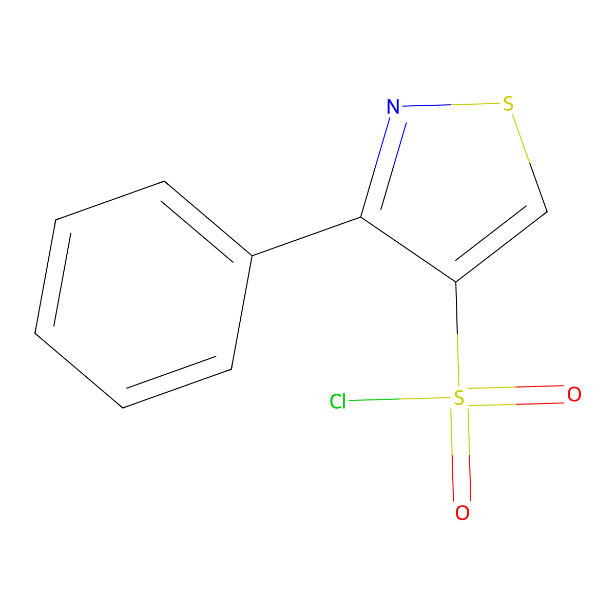 3-Phenyl-1,2-thiazole-4-sulfonyl chloride molecular structure, CAS 1820712-07-9