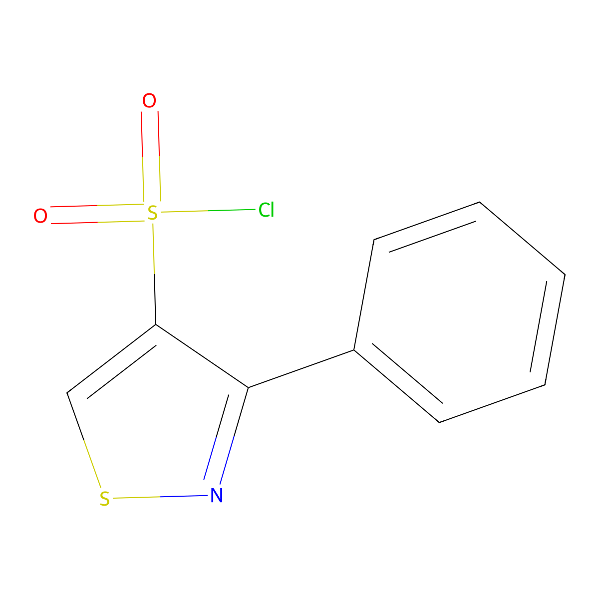 3-Phenyl-1,2-thiazole-4-sulfonyl chloride molecular structure, CAS 1820712-07-9