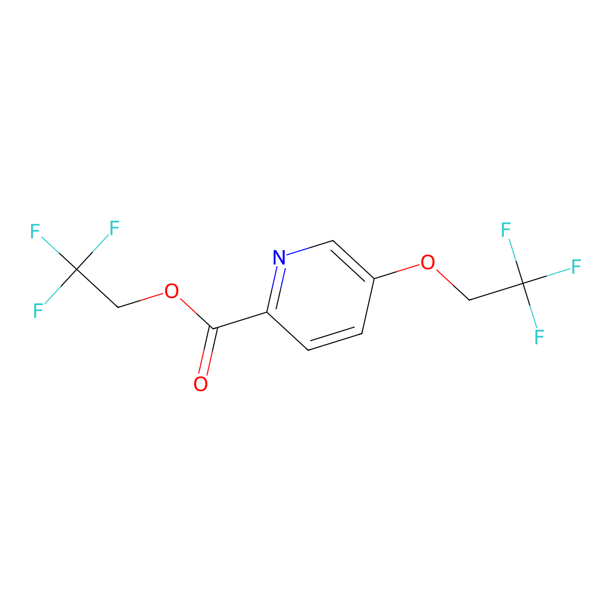 2,2,2-Trifluoroethyl 5-(2,2,2-trifluoroethoxy)pyridine-2-carboxylate molecular structure, CAS 1820712-32-0