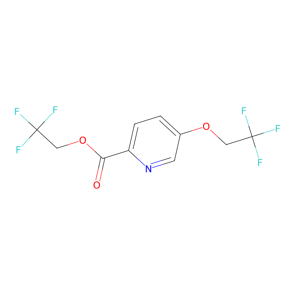 2,2,2-Trifluoroethyl 5-(2,2,2-trifluoroethoxy)pyridine-2-carboxylate molecular structure, CAS 1820712-32-0