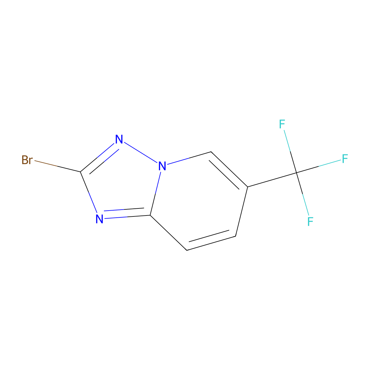 2-Bromo-6-trifluoromethyl-[1,2,4]triazolo[1,5-a]pyridine molecular structure, CAS 1820712-71-7