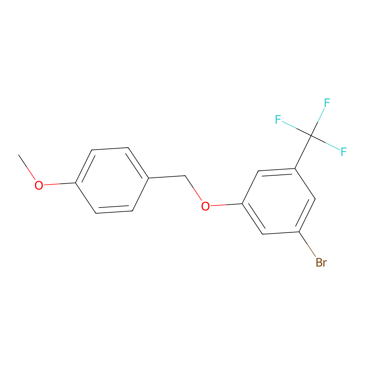1-Bromo-3-[(4-methoxyphenyl)methoxy]-5-(trifluoromethyl)benzene molecular structure, CAS 1820715-72-7