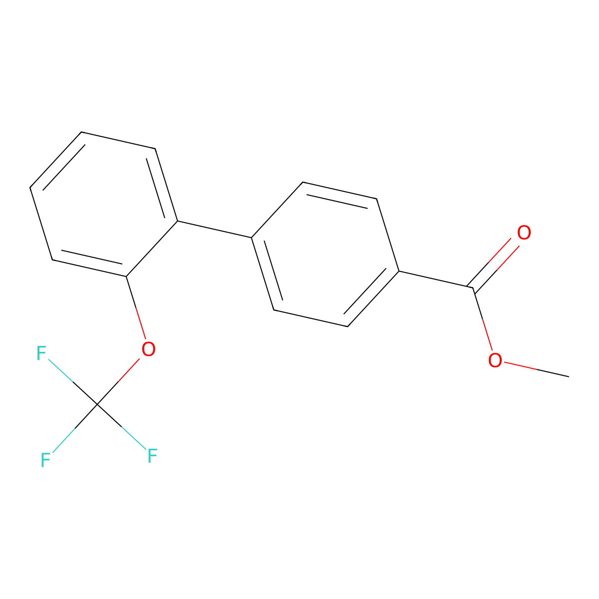 Methyl 4-[2-(trifluoromethoxy)phenyl]benzoate molecular structure, CAS 1820716-23-1