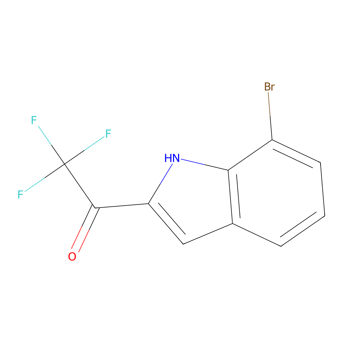 1-(7-Bromo-1H-indol-2-yl)-2,2,2-trifluoroethanone molecular structure, CAS 1820716-54-8