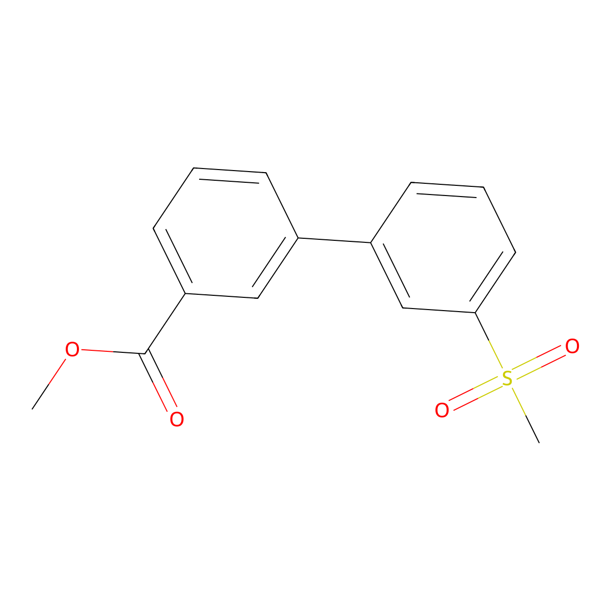 Methyl 3-(3-methanesulfonylphenyl)benzoate molecular structure, CAS 1820716-64-0