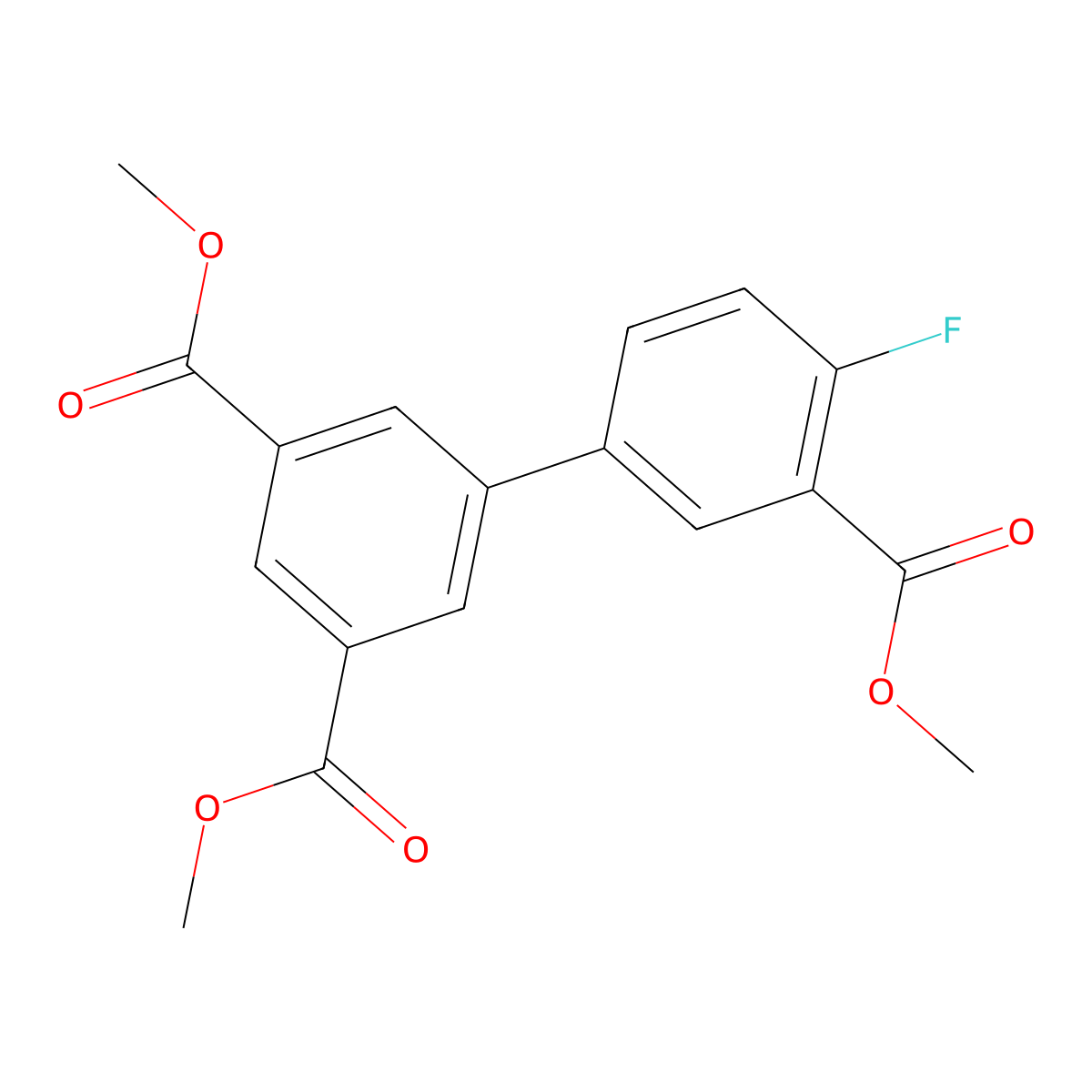 1,3-Dimethyl 5-[4-fluoro-3-(methoxycarbonyl)phenyl]benzene-1,3-dicarboxylate molecular structure, CAS 1820716-77-5