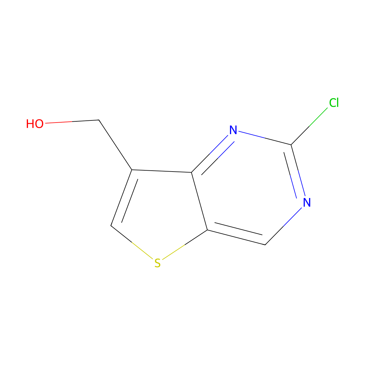 (2-Chlorothieno[3,2-D]pyrimidin-7-YL)methanol molecular structure, CAS 1820716-81-1