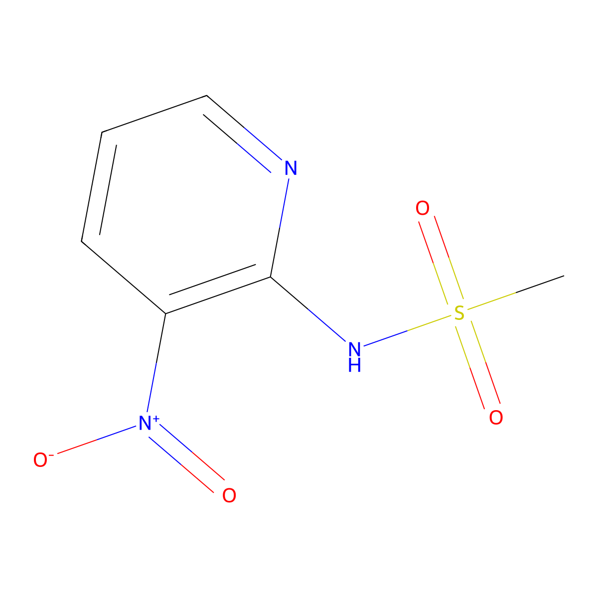 N-(3-Nitropyridin-2-yl)methanesulfonamide molecular structure, CAS 1820716-87-7