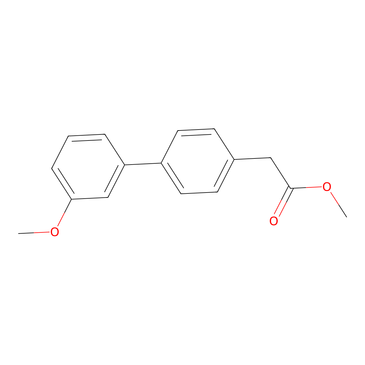 Methyl 2-[4-(3-methoxyphenyl)phenyl]acetate molecular structure, CAS 1820717-02-9