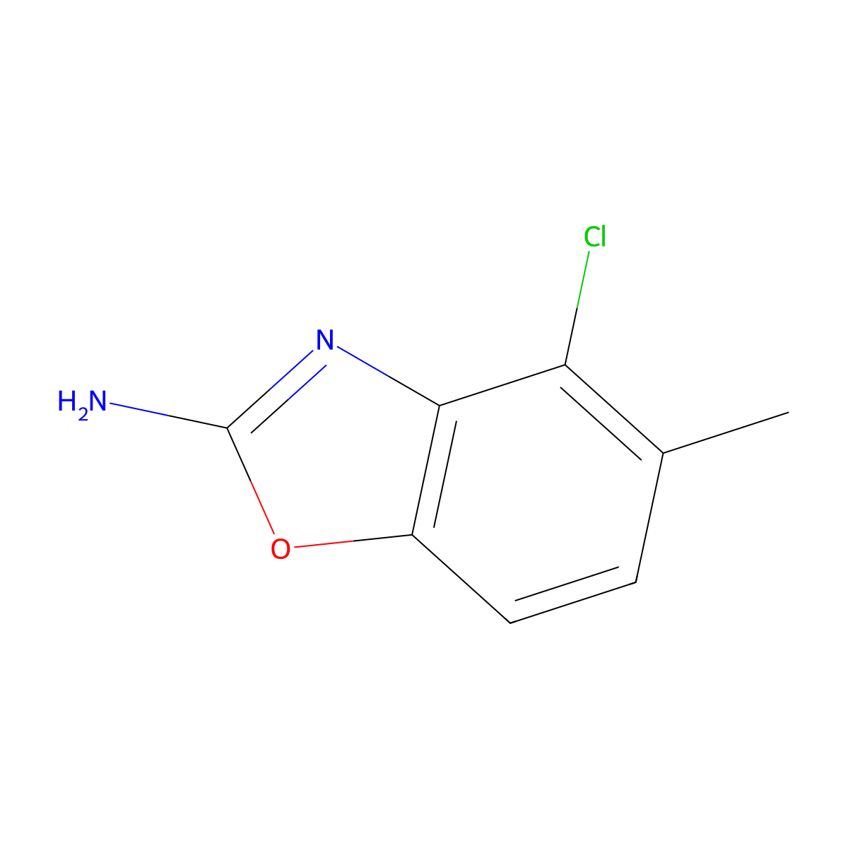 4-Chloro-5-methylbenzo[d]oxazol-2-amine molecular structure, CAS 1820717-21-2