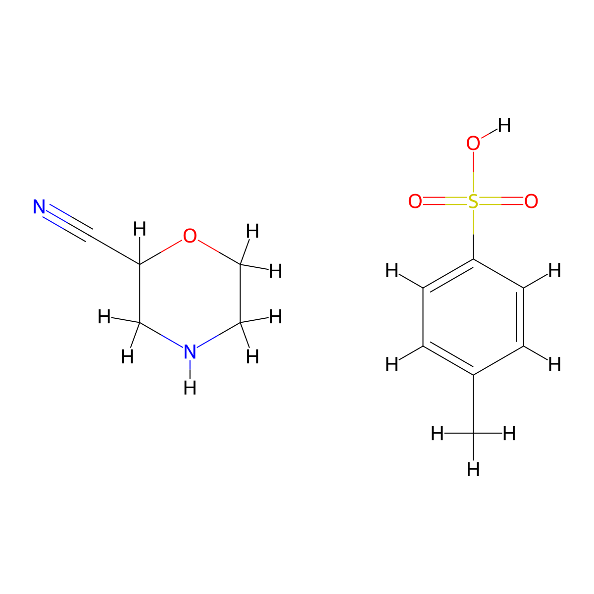 Morpholine-2-carbonitrile 4-methylbenzenesulfonate molecular structure, CAS 1820717-22-3
