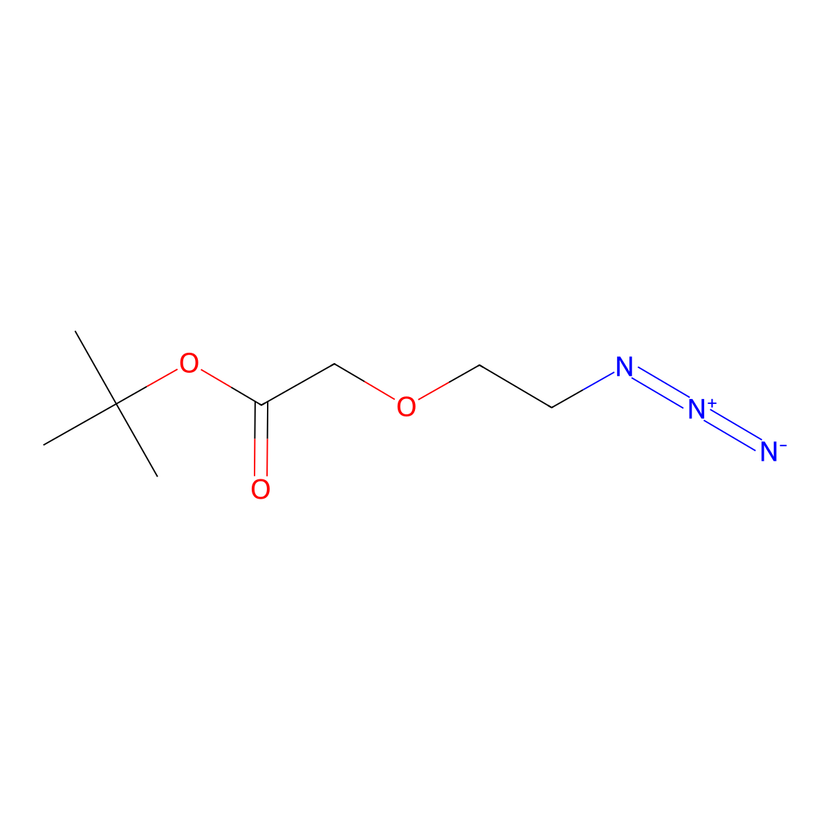 Azido-PEG1-CH2CO2tBu molecular structure, CAS 1820717-35-8