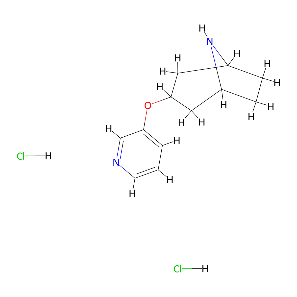 3-(Pyridin-3-yloxy)-8-azabicyclo[3.2.1]octane dihydrochloride molecular structure, CAS 1820717-49-4