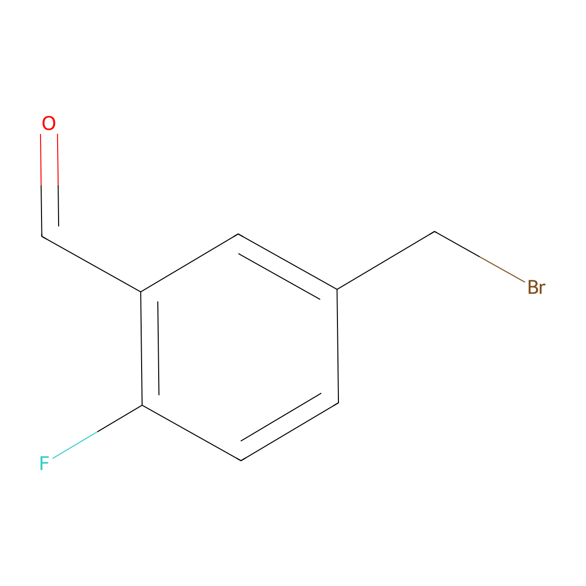 5-(Bromomethyl)-2-fluorobenzaldehyde molecular structure, CAS 1820717-85-8