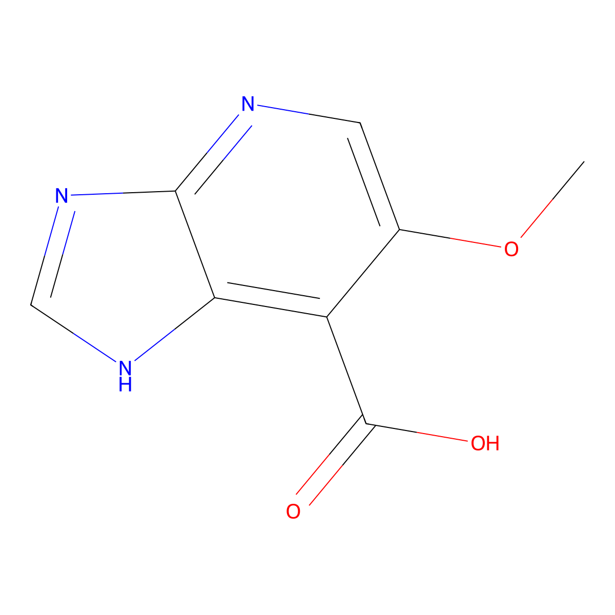 6-methoxy-3H-imidazo[4,5-b]pyridine-7-carboxylic acid molecular structure, CAS 1820717-92-7