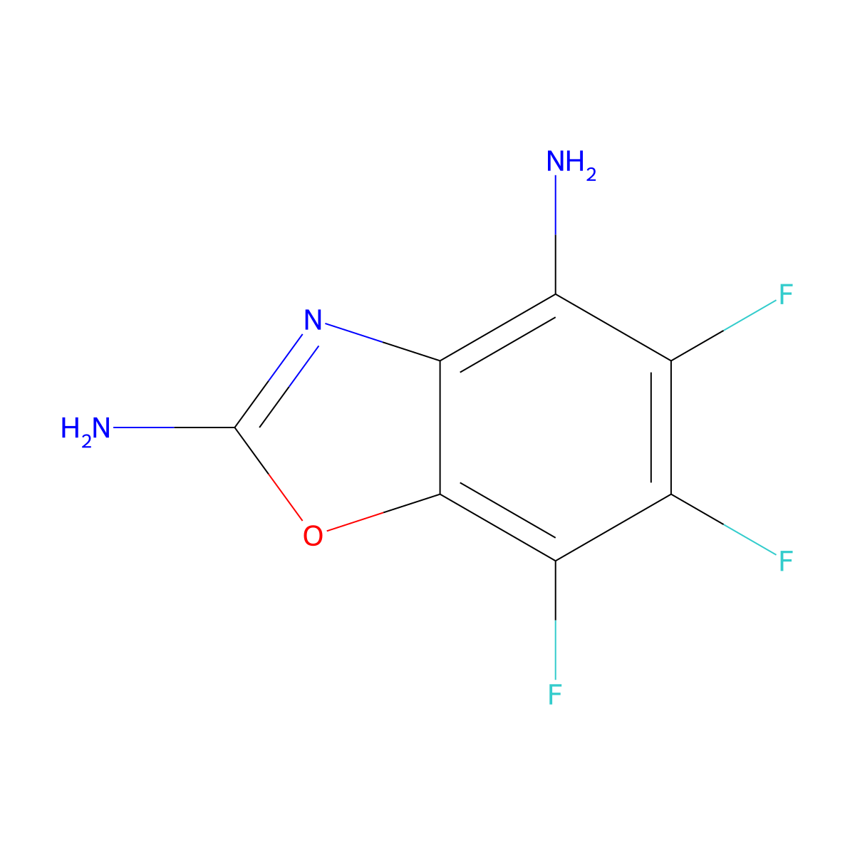 Trifluoro-1,3-benzoxazole-2,4-diamine molecular structure, CAS 1820718-45-3