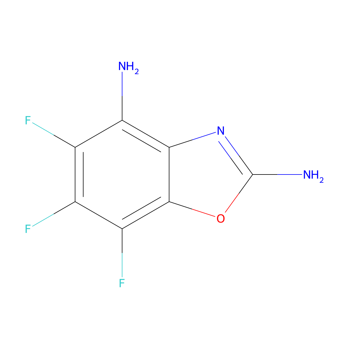 Trifluoro-1,3-benzoxazole-2,4-diamine molecular structure, CAS 1820718-45-3