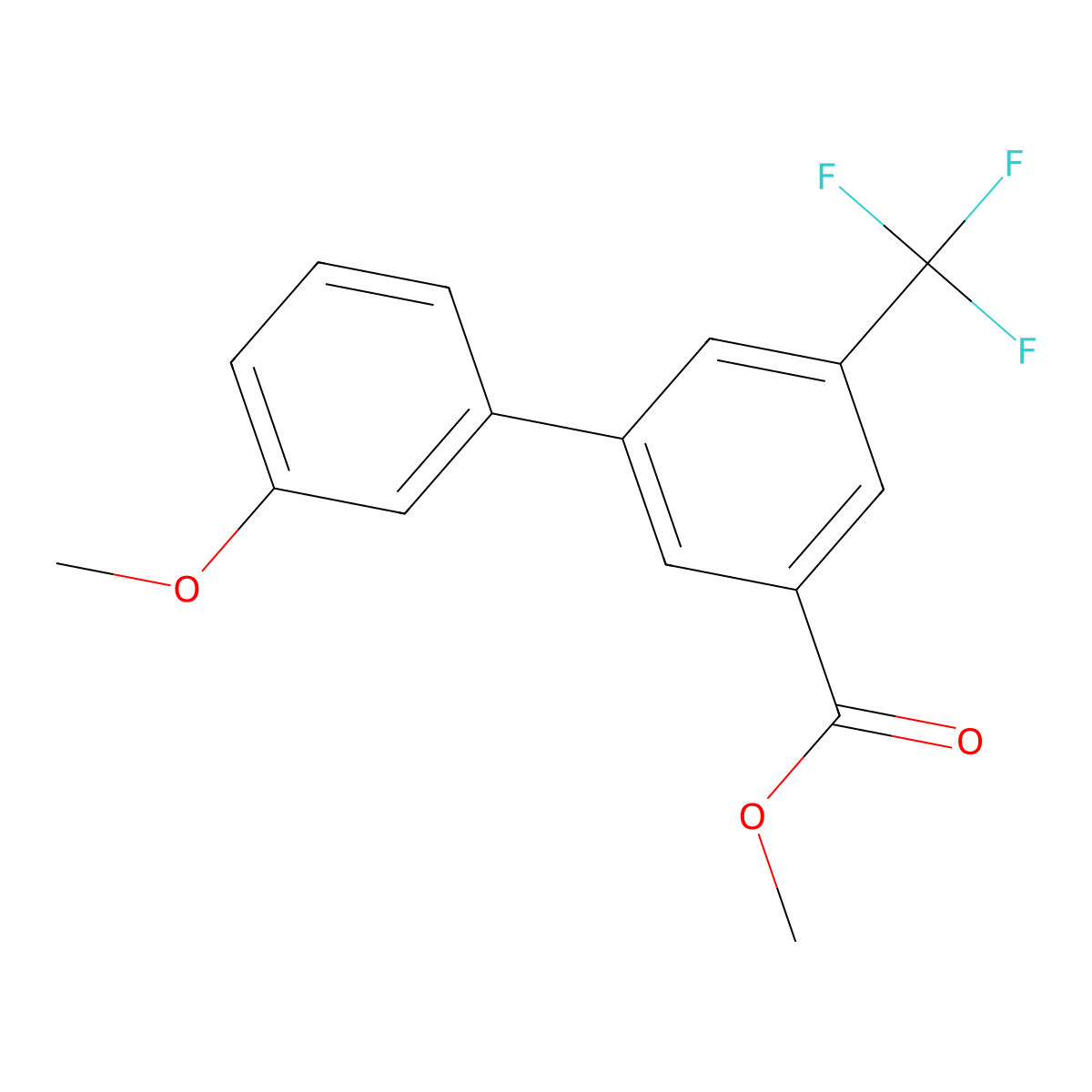 Methyl 3-(3-methoxyphenyl)-5-(trifluoromethyl)benzoate molecular structure, CAS 1820718-51-1