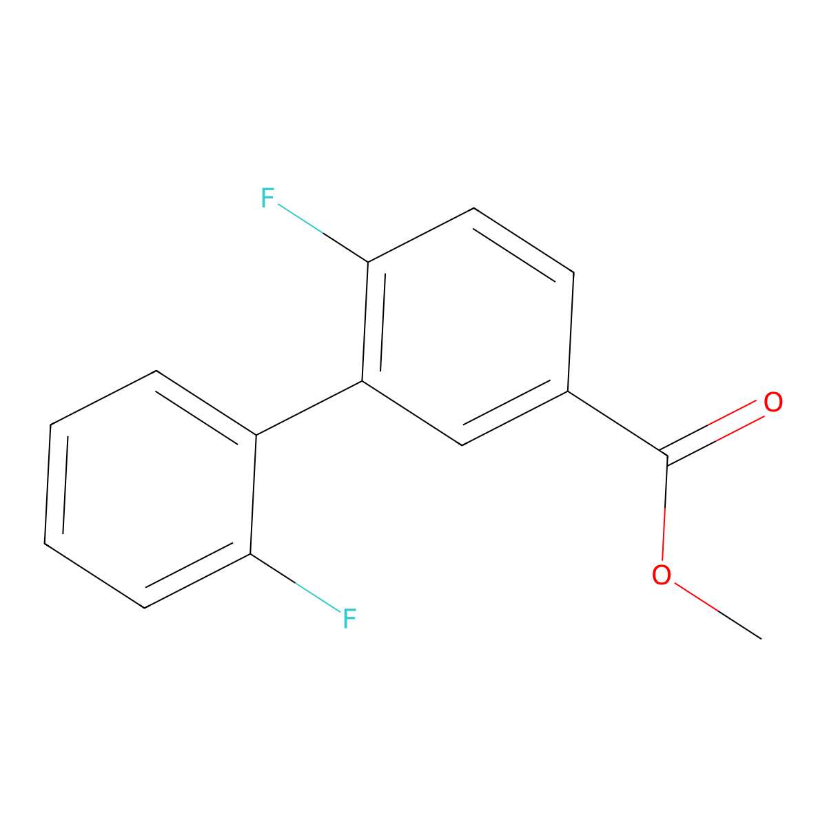 Methyl 4-fluoro-3-(2-fluorophenyl)benzoate molecular structure, CAS 1820718-60-2