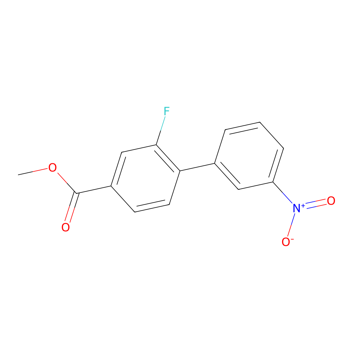 Methyl 3-fluoro-4-(3-nitrophenyl)benzoate molecular structure, CAS 1820718-69-1