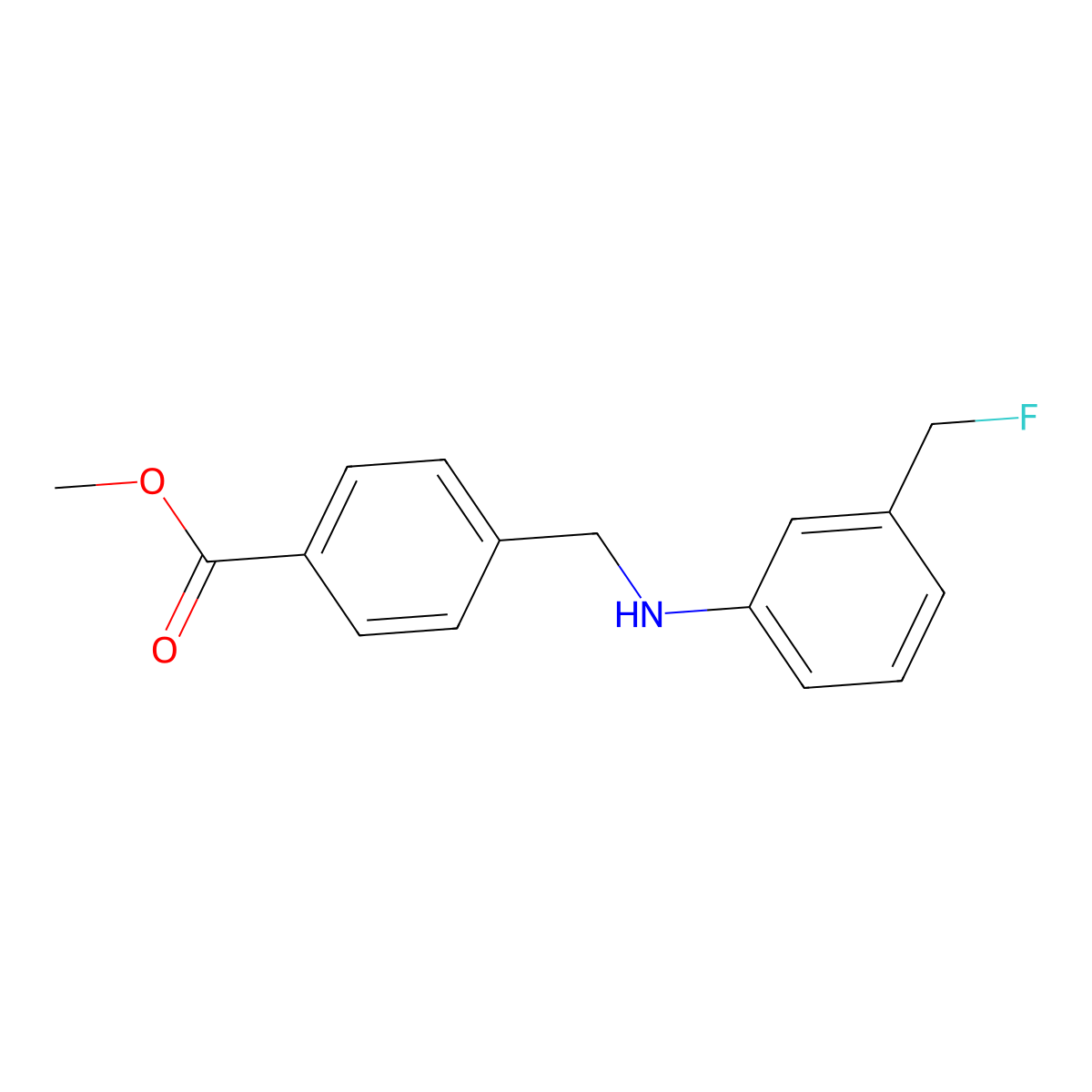 Methyl 4-[[[3-(Fluoromethyl)phenyl]amino]methyl]benzoate molecular structure, CAS 1820734-56-2