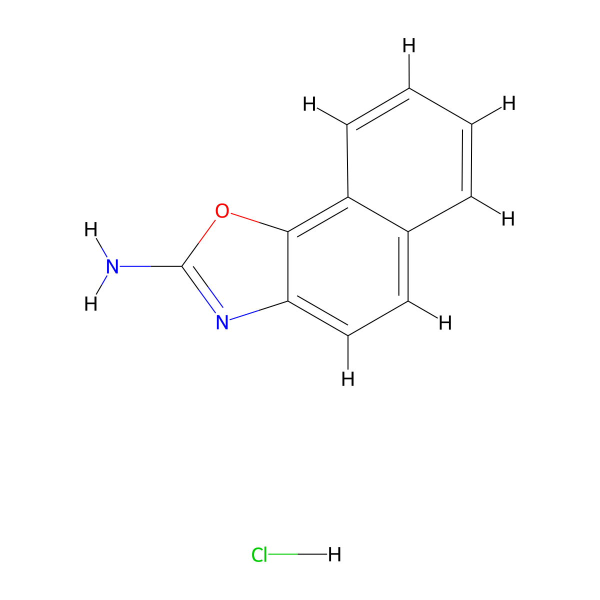 Naphtho[2,1-D][1,3]oxazol-2-amine hydrochloride molecular structure, CAS 1820734-64-2
