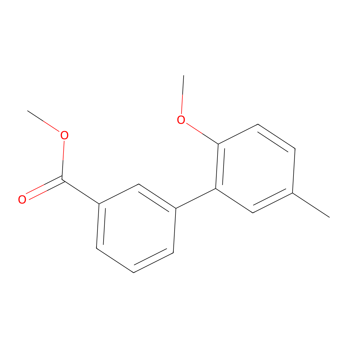 Methyl 3-(2-methoxy-5-methylphenyl)benzoate molecular structure, CAS 1820734-67-5