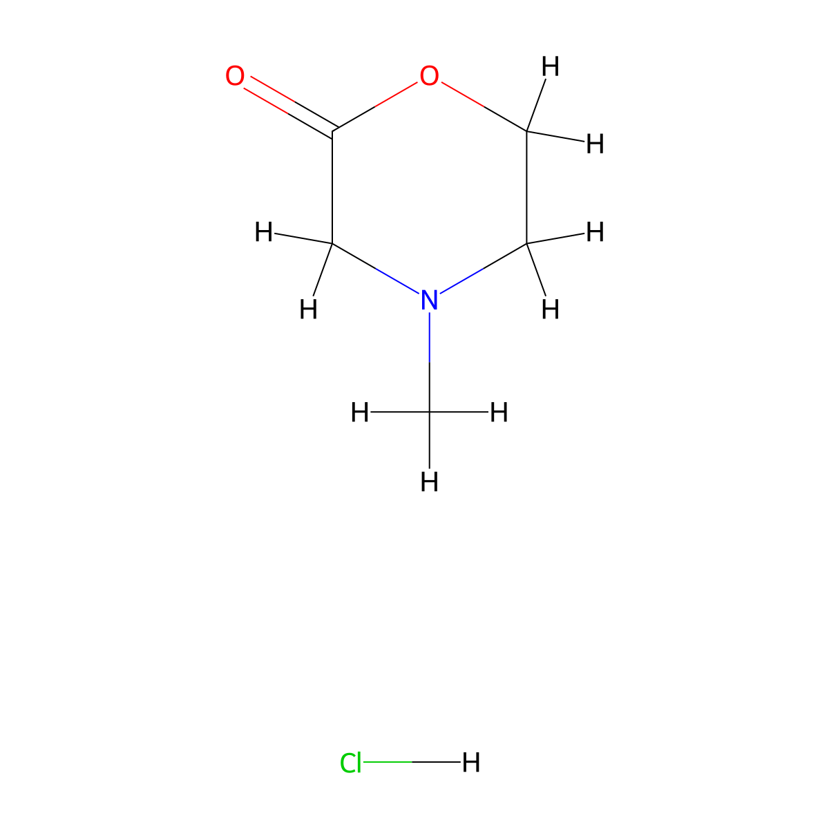 4-Methylmorpholin-2-one hydrochloride molecular structure, CAS 1820735-05-4
