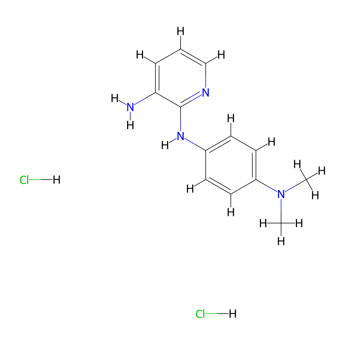 N2-(4-(dimethylamino)phenyl)pyridine-2,3-diamine dihydrochloride molecular structure, CAS 1820735-09-8