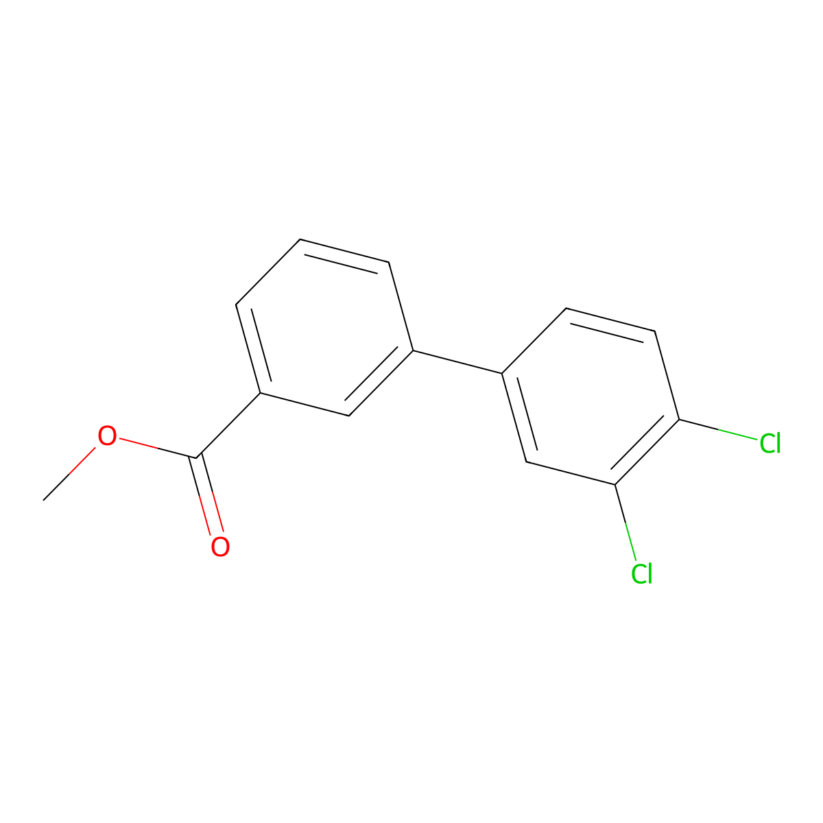 Methyl 3-(3,4-dichlorophenyl)benzoate molecular structure, CAS 1820735-41-8
