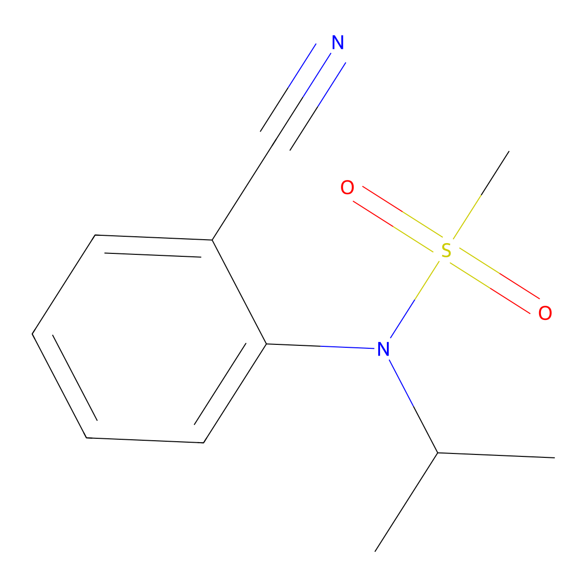 N-(2-Cyanophenyl)-N-isopropylmethanesulfonamide molecular structure, CAS 1820735-49-6