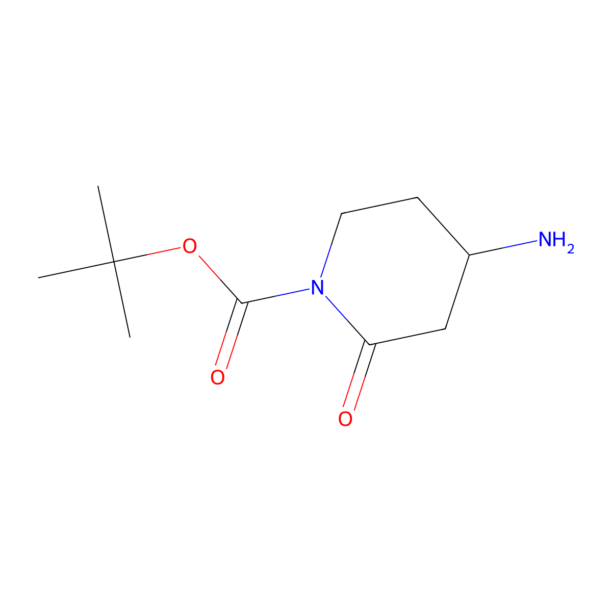 1-Boc-4-aminopiperidin-2-one molecular structure, CAS 1820735-52-1