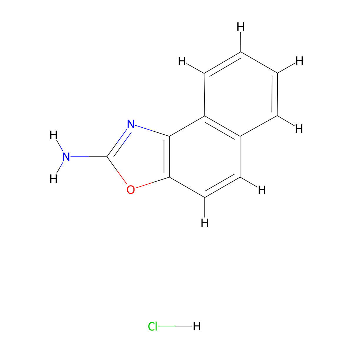 Naphtho[1,2-D][1,3]oxazol-2-amine hydrochloride molecular structure, CAS 1820735-86-1