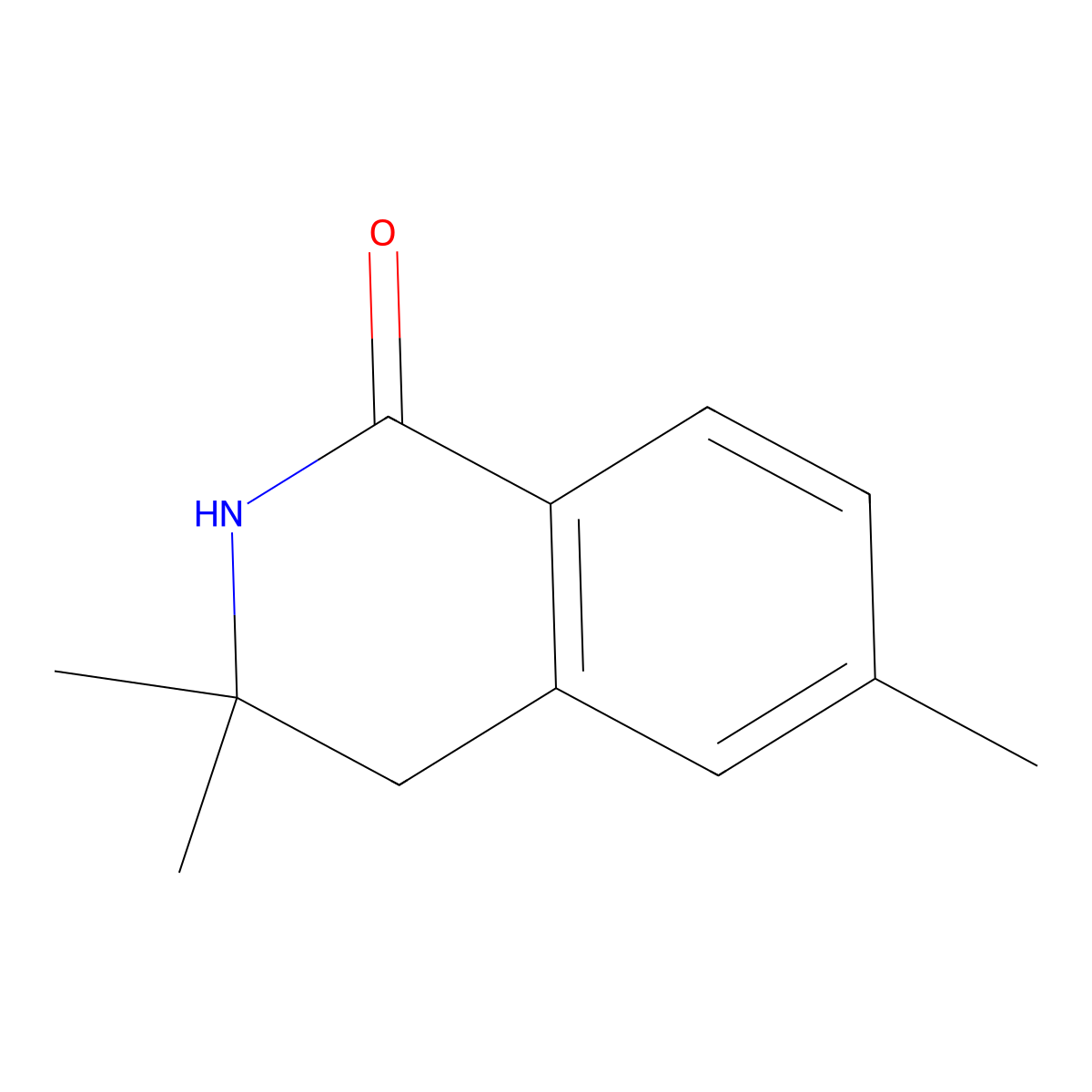 3,3,6-Trimethyl-1,2,3,4-tetrahydroisoquinolin-1-one molecular structure, CAS 1820736-06-8